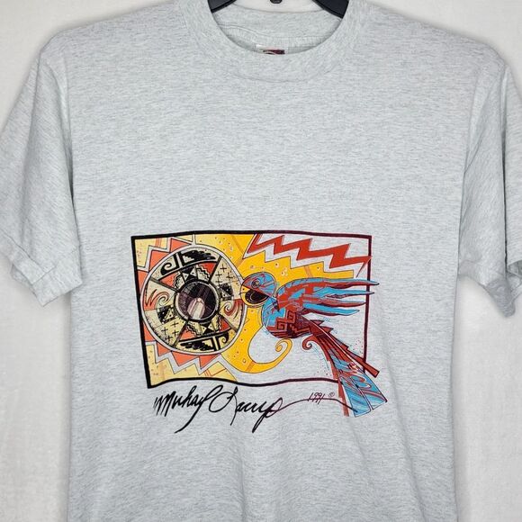 Vintage 1991 Native American Art T Shirt Size Medium - Picture 2 of 7